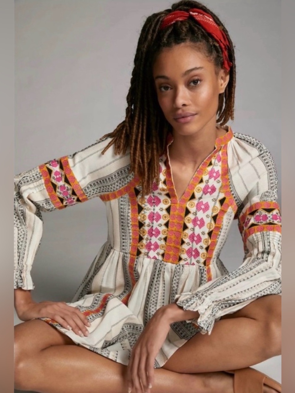 Anthropologie | Lottie Embroidered Dress Size Medium HTF - Picture 14 of 15